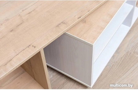 Журнальный столик Комфорт-S Пшенек 6 поворотный (дуб ирландский/белая лиственница)