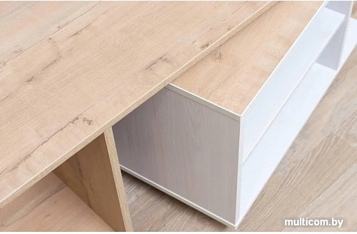 Журнальный столик Комфорт-S Пшенек 6 поворотный (дуб ирландский/белая лиственница)