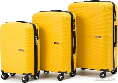 Чемодан-спиннер Pride PP9701 (S, желтый)