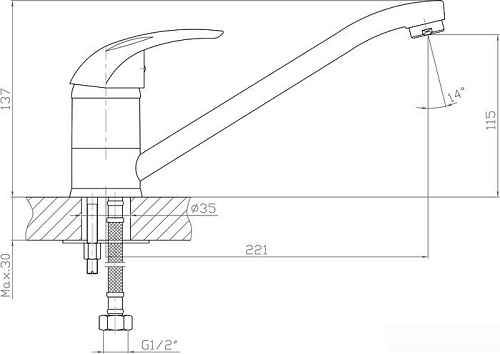 Смеситель Zollen Koln [KO73410622]