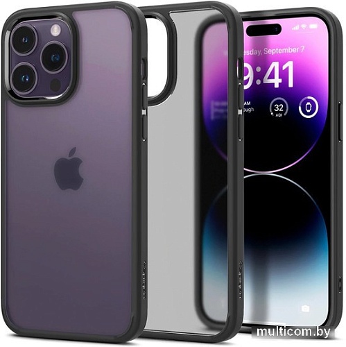 Чехол для телефона Spigen Ultra Hybrid для iPhone 14 Pro ACS04968 (черный)