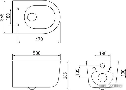 Унитаз Berges Wasserhaus Tornas Rimless 082137