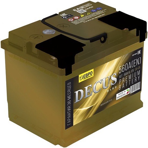 Автомобильный аккумулятор DECUS 6СТ-56 (56 А·ч)