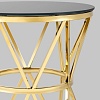 Журнальный столик Stool Group Вива 50x50 EET-080-TG (стекло черное/сталь золото)