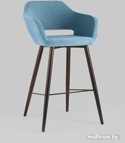 Стул с подлокотниками Stool Group Саймон велюр барный (пыльно-голубой)