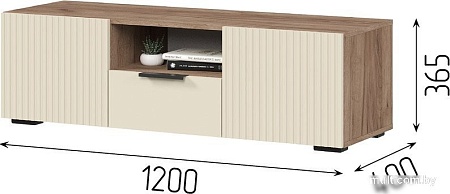 Тумба Стендмебель Соната ТВ 01 (моно керамика/дуб крафт табачный)