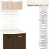 Готовая кухня Кортекс-мебель Корнелия Экстра 60рс2д (дуб сонома/венге/королевский опал)