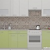 Кухня ВерсоМебель ЭкоЛайт-5 2.4 (белый/нежно-зеленый)