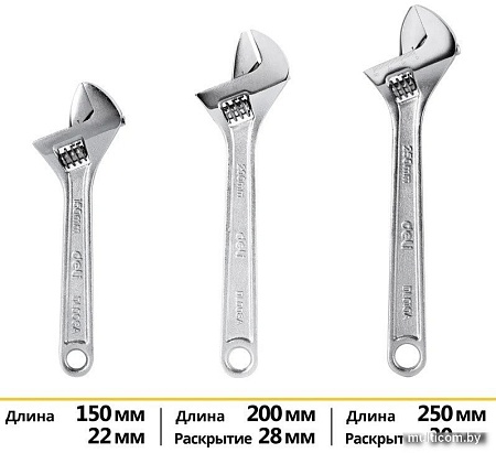 Набор ключей Deli DL006A-3 (3 предмета)