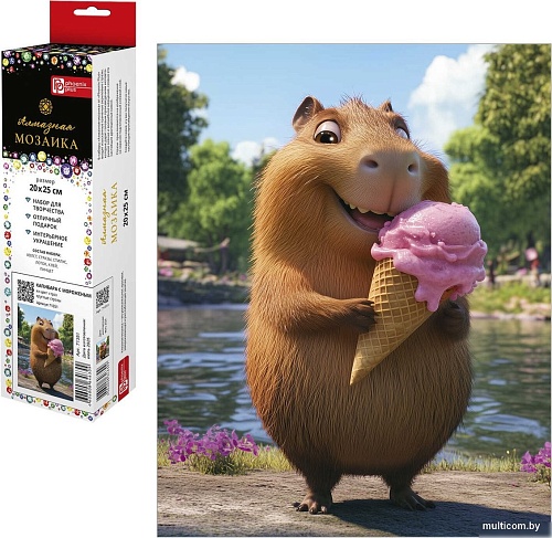 Алмазная мозаика Феникс+ Капибара с мороженым 71351