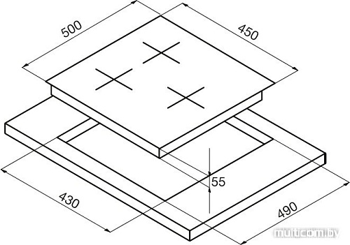 Варочная панель Korting HGG 485 CTB