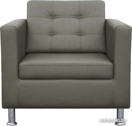 Интерьерное кресло Brioli Дилли клетка (экокожа, L21 серый)