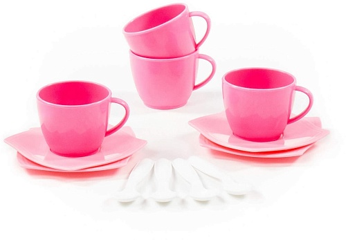 Набор игрушечной посуды Полесье Алиса на 4 персоны 56023 (12эл)