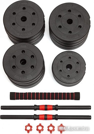 Набор гантелей с грифом для штанги VictoryFit VF-DC400 2x20 кг