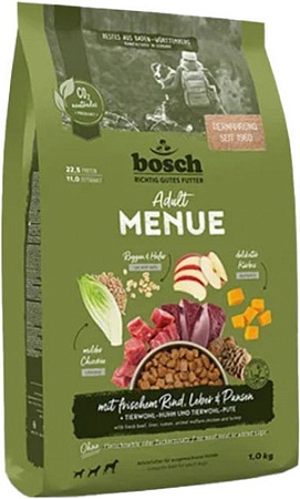 Сухой корм для собак Bosch Menue Adult Говядина с рожью и овсом 1 кг