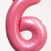 Воздушный шар Страна Карнавалия Цифра 6 с короной 7690768 (розовый)