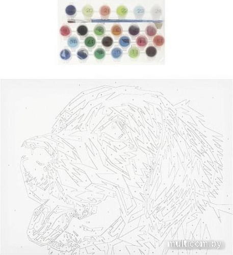 Картина по номерам MultiArt Ретривер CANV30X40-BLACK