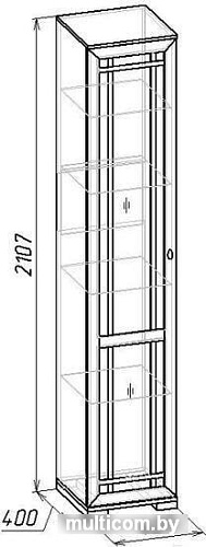 Шкаф-витрина Глазов Sherlock 13 (орех шоколадный)