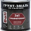 Грунт-эмаль Dali Графитовая по ржавчине 3 в 1 0.75 л (серебристый)