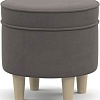 Пуфик Нижегородмебель Лора ТП 331 (ультра стоун серо-коричневый)