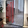 Зеркало с подсветкой eMZe 60x80 LED.UV.SMART.60.80.CHE.AF.4K (черный с УФ-окантовкой и подсветкой)