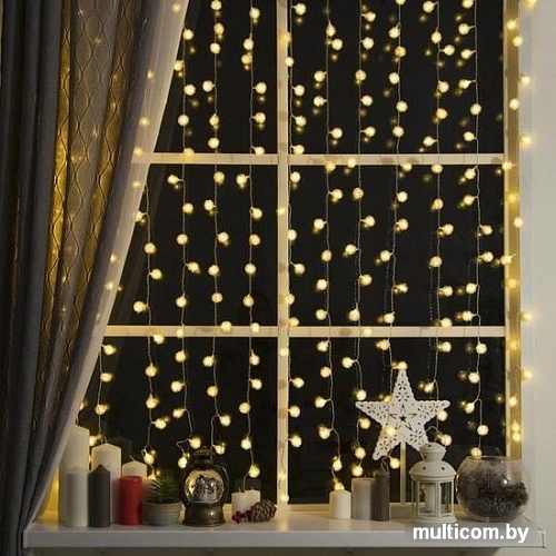 Световой дождь Luazon Занавес 360 LED 2х1.5м (теплый белый) 2361727