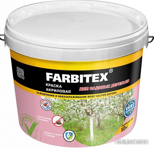 Краска Farbitex Краска для садовых деревьев 6 кг
