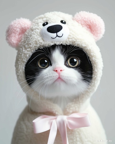 Алмазная мозаика Феникс+ Котенок в худи 71340