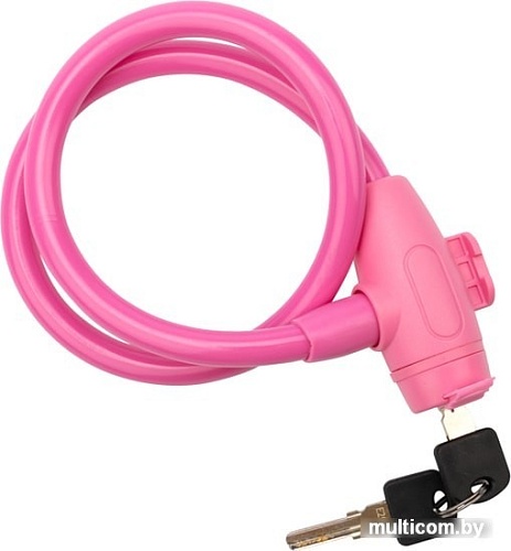 Тросовый велозамок Rexant 79-0364 65 см (розовый)