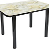 Кухонный стол Solt №164 110x70 (кромка черная/ноги черные)