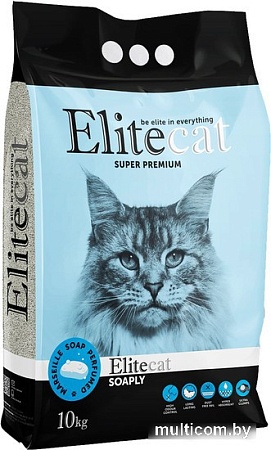 Наполнитель для туалета EliteCat Soaply с ароматом изысканного мыла 10 кг
