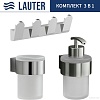 Набор аксессуаров для ванной Lauter 21TS3018 + 21TS3020 + 21TS3008 (Chrome, 3 предмета)