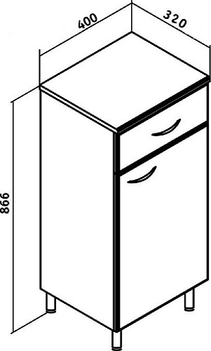 Runo Тумба для ванной 30 правый (напольный)