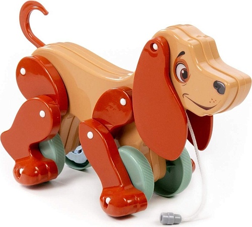 Игрушка-каталка Полесье Собака Боби 48718 (бежевый/коричневый)
