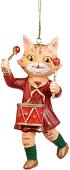 Елочная игрушка Goodwill Xmas 2023 Кошка с барабаном MO 95218-2