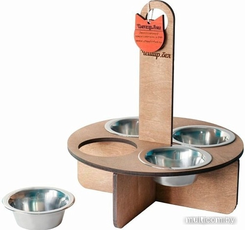 Миски на подставке Чешир Фуршет 4 миски (коричневый)