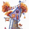 Набор для вышивания Сделай своими руками Домики на дереве. Загадочный Д-20С