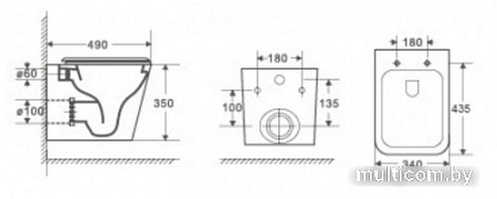 Унитаз WeltWasser Gelbach 041 MT-GR (серый матовый)