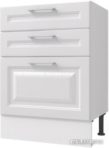 Шкаф напольный Горизонт Классик 50 3 ящика кухонный (арктик)