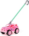 Игрушка-каталка Полесье Легионер с ручкой 63905 (розовый)