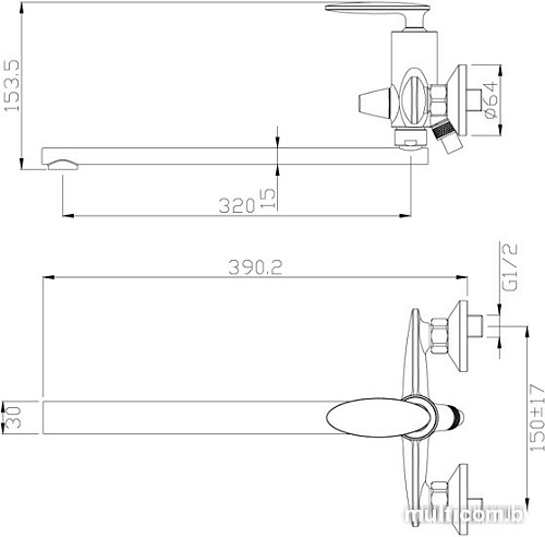 Смеситель Rossinka Silvermix RS30-32