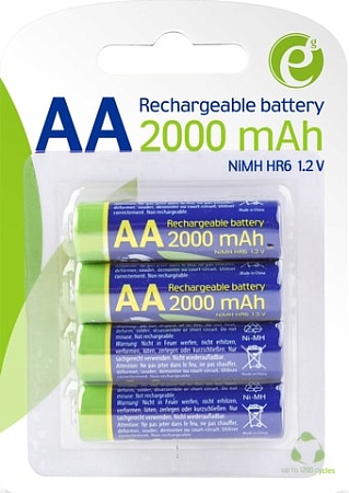 Аккумуляторы Gembird AA 2000 mAh 4 шт. EG-BA-AA20R4-01