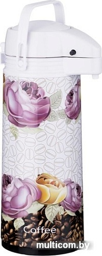 Термос Agness 910-610 1.9л (белый/фиолетовый)