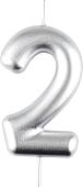 Свеча для торта Meshu Цифра 2 MS_59716 (серебристый)