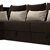 Угловой диван Лига диванов Майами Long 92 левый (микровельвет коричневый/подушки коричневые/бежевые)