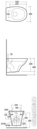 Унитаз Rak Ceramics Morning Rimless MORWC1445AWHA