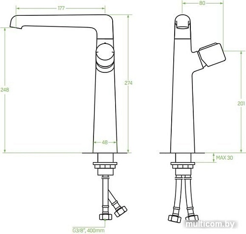 Смеситель Laveo Pretto BAO 725D