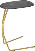 Приставной столик Мебелик SHT-CT22 (каменный уголь/золото)
