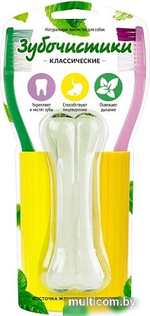 Лакомство для собак Зубочистики косточка жевательная большая 1 шт