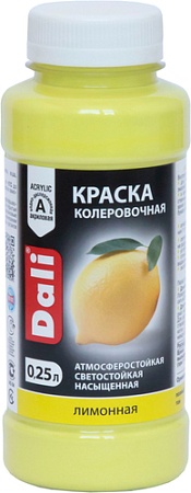 Колеровочная краска Dali акриловая 0.25 л (лимонный)